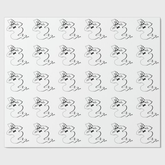 Rude Ghost Halloween Cadeaupapier (Vlak)