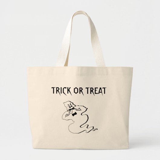 Rude Ghost - Trick or treat Grote Tote Bag (Voorkant)