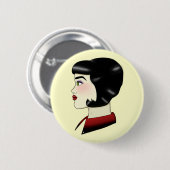 Rude Girl Traditional Tattoo Pin Ronde Button 5,7 Cm (Voorkant /achterkant)