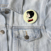 Rude Girl Traditional Tattoo Pin Ronde Button 5,7 Cm (In situ)