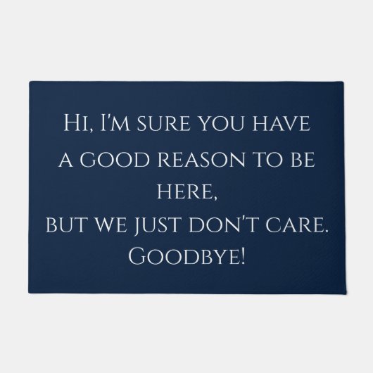 Rude Greeting Funny Deurmat (Voorkant)