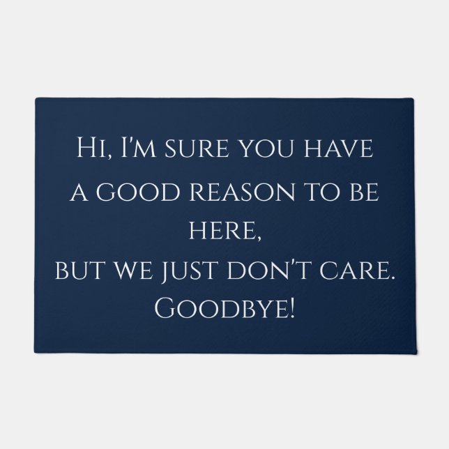 Rude Greeting Funny Deurmat (Voorkant)