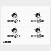 Rude Kat - Hou je mond Rechthoekige Sticker (Vel)