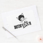 Rude Kat - Hou je mond Rechthoekige Sticker (Envelop)