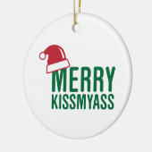 Rude Kerstmis Keramisch Ornament (Links)