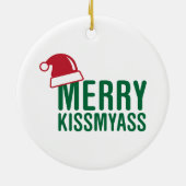 Rude Kerstmis Keramisch Ornament (Achterkant)