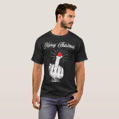 Rude Merry Kerstmis Midden Vingerbroodjes Ugandees T-shirt (Voorkant volledig)