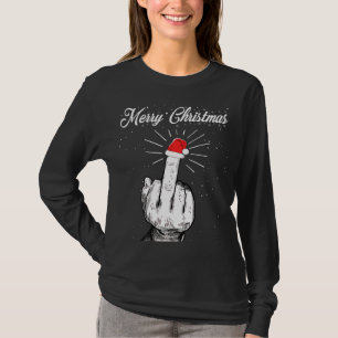Rude Merry Kerstmis Midden Vingerbroodjes Ugandees T-shirt