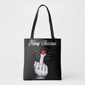 Rude Merry Kerstmis Midden Vingerbroodjes Ugandees Tote Bag (Voorkant)