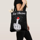 Rude Merry Kerstmis Midden Vingerbroodjes Ugandees Tote Bag (Dichtbij)