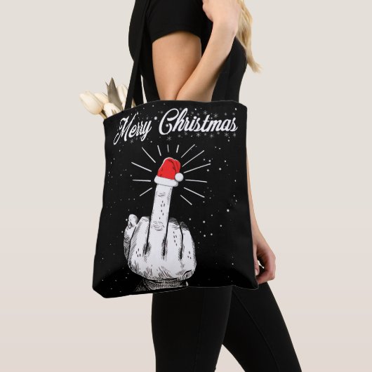 Rude Merry Kerstmis Midden Vingerbroodjes Ugandees Tote Bag (Dichtbij)