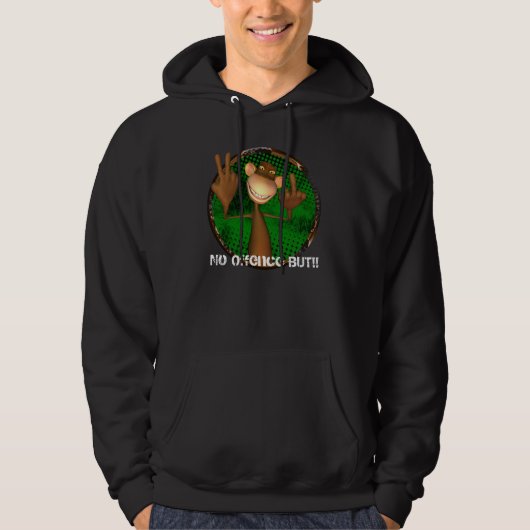 Rude Monkey Hoodie die de vogel viert, Swear Monke (Voorkant)
