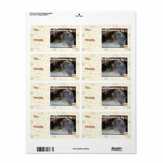 Rude ontwaken in etiket (Full Sheet)