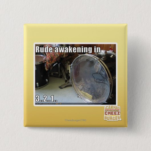 Rude ontwaken in vierkante button 5,1 cm (Voorkant)