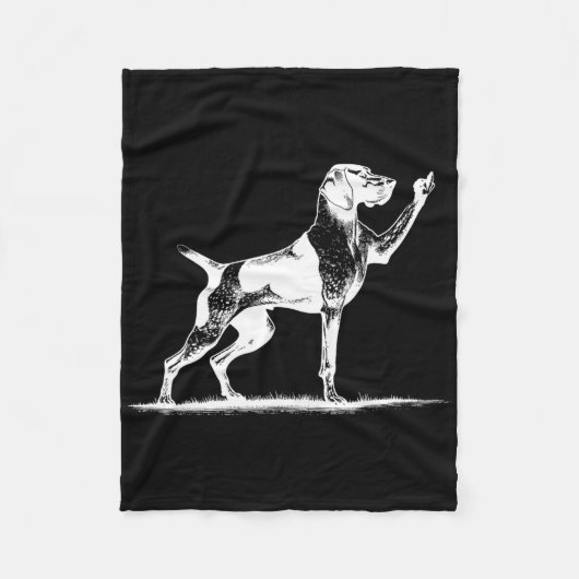 Rude Pointer Dog Hole Duitse Kortharige Pointer D Fleece Deken (Voorkant)