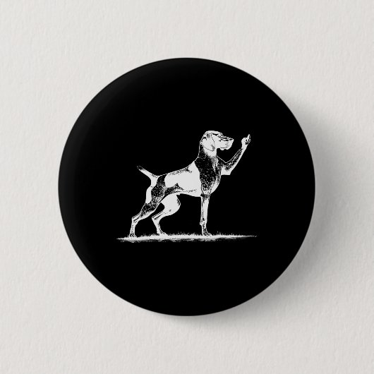 Rude Pointer Dog Hole Duitse Kortharige Pointer D Ronde Button 5,7 Cm (Voorkant)