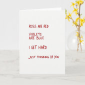 Rude Roses Are Red Thinking Of You Card Kaart (Gele Bloem)