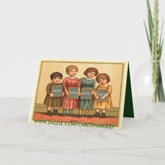 Rude Santa Claus Feestdagen Kaart (Achterkant)