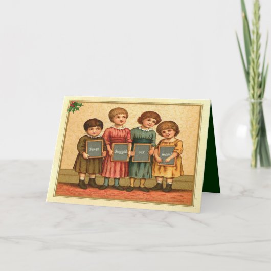 Rude Santa Claus Feestdagen Kaart (Voorkant)