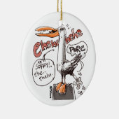 rude seagull cartoon - stijl digitale tekening keramisch ornament (Rechts)