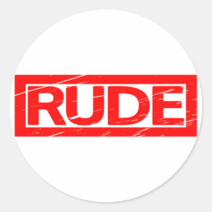 Rude Stamp Ronde Sticker