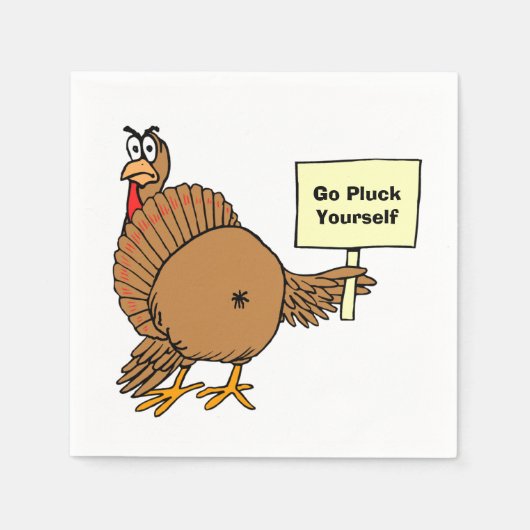 Rude Thanksgiving Jokes Pun Go Pluck Servet (Voorkant)