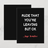 Rude That You're Leaving But Ok Save The Date (Voorkant / Achterkant)