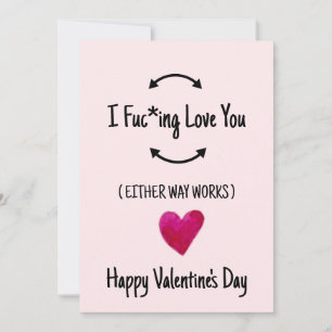 Rude Valentijnsdag Kaart, ik hou van je Feestdagenkaart