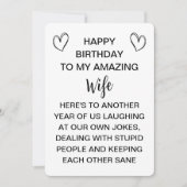 Rude Vrouw Verjaardag Kaart van Man / Humor cadeau (Voorkant)