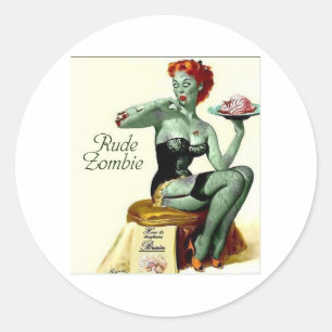 Rude Zombie "The First Bite" Ronde Sticker