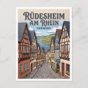 Rüdesheim am Rhein Duitsland Briefkaart