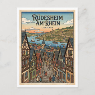 Rüdesheim am Rhein Duitsland Briefkaart