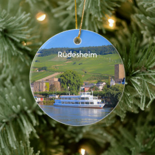 Rudesheim: Cruise-boot, Duitsland Keramisch Ornament