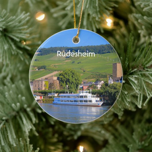 Rudesheim: Cruise-boot, Duitsland Keramisch Ornament (Boom)