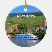 Rudesheim: Cruise-boot, Duitsland Keramisch Ornament (Voorkant)