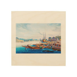 Rüdesheim, Duitsland 01A Hout Afdruk