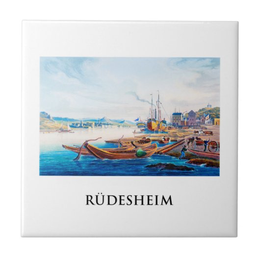 Rüdesheim, Duitsland 01B Tegeltje (Voorkant)
