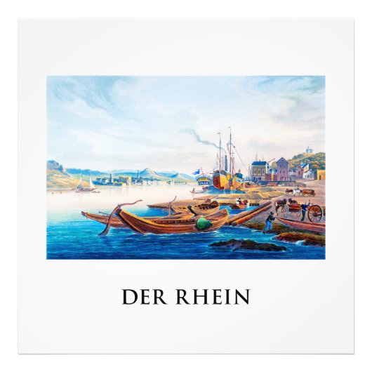 Rüdesheim, Duitsland 01C Foto Afdruk (Voorkant)