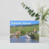 Rudesheim, Duitsland: kruisboot Briefkaart (Staand voorkant)