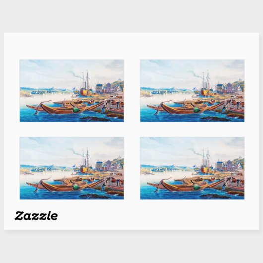 Rüdesheim, Duitsland Rechthoekige Sticker (Vel)