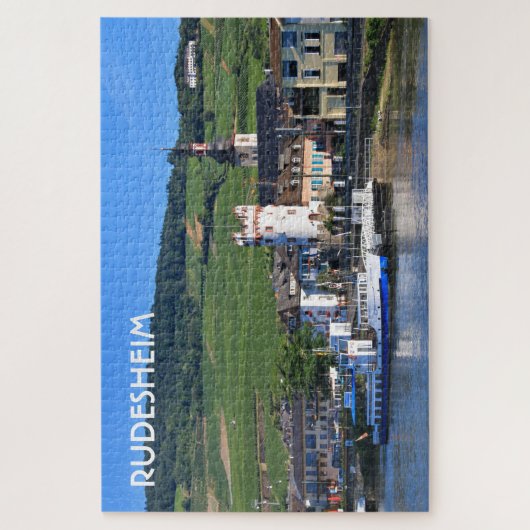 Rudesheim: veerboot, Duitsland Legpuzzel (Verticaal)