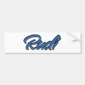 Rudi Name blue Aufkleber Sticker Autoaufkleber (Voorkant)