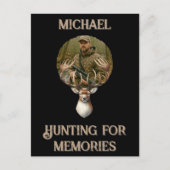 Rudige Jager Geweih Erinnerungsfoto Briefkaart (Voorkant)