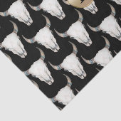 Rudige Koeienschedel Boho Monogram Persoonlijk Tissuepapier (Detail)