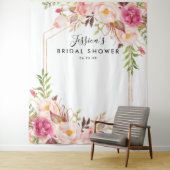 Rudimentaire bloemen bruiloft achtergrond wandkleed (In situ)