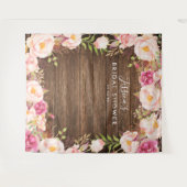 Rudimentaire bloemstuk bruiloft achtergrond wandkleed (Voorkant (horizontaal))