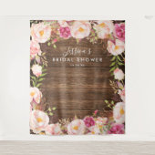 Rudimentaire bloemstuk bruiloft achtergrond wandkleed (Voorkant)