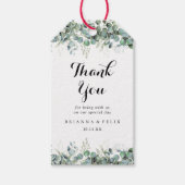 Rudimentaire Botanische Eucalyptus Groene Huwelijk Cadeaulabel (Voorkant)