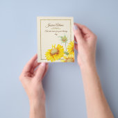 Rudimentaire Gele Zonnebloem Watercolor Flyer (Hand)