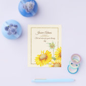 Rudimentaire Gele Zonnebloem Watercolor Flyer (Enkel)